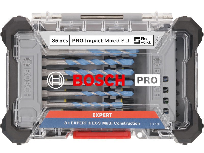 35-delni mešani set vijačnih nastavkov in svedrov Bosch PRO Impact Mixed Set, 2608521U82